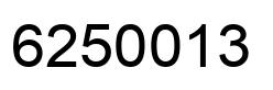 Number 6250013 black image