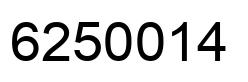 Number 6250014 black image