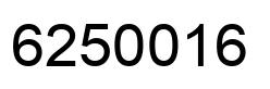 Number 6250016 black image