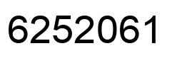 Number 6252061 black image
