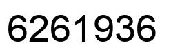 Number 6261936 black image