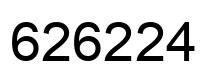 Número 626224 imagen negro