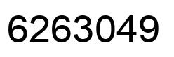 Number 6263049 black image