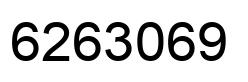 Number 6263069 black image