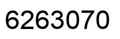 Number 6263070 black image