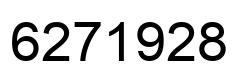 Number 6271928 black image