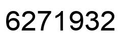 Number 6271932 black image