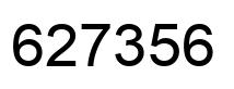 Number 627356 black image