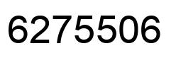Number 6275506 black image