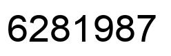 Number 6281987 black image