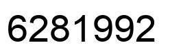 Number 6281992 black image