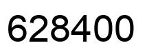 Number 628400 black image