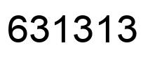 Number 631313 black image