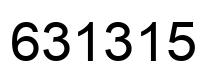 Number 631315 black image