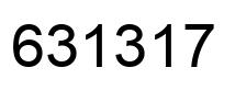 Number 631317 black image