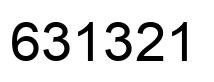 Number 631321 black image