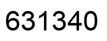 Number 631340 black image