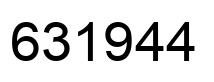 Number 631944 black image