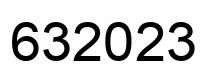 Number 632023 black image
