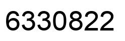 Number 6330822 black image