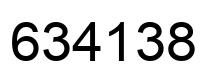 Number 634138 black image