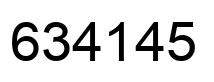 Number 634145 black image