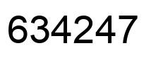Number 634247 black image