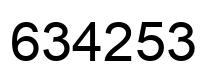 Número 634253 imagen negro