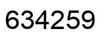 Number 634259 black image
