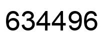 Number 634496 black image
