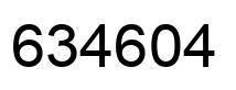 Number 634604 black image