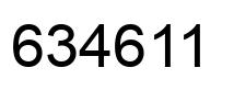 Number 634611 black image