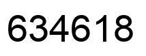 Number 634618 black image
