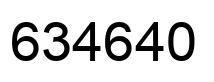 Number 634640 black image