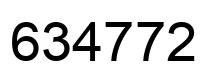 Number 634772 black image