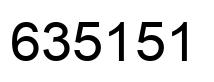 Number 635151 black image