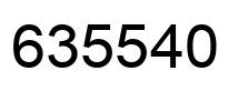 Number 635540 black image