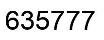 Number 635777 black image