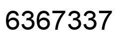 Number 6367337 black image