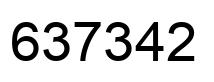 Number 637342 black image