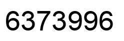 Number 6373996 black image