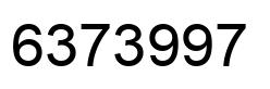 Number 6373997 black image