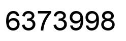 Number 6373998 black image