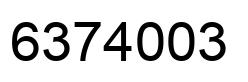 Number 6374003 black image
