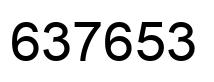 Número 637653 imagen negro