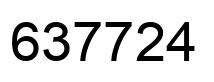 Number 637724 black image