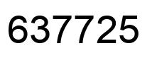Number 637725 black image