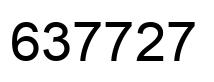 Number 637727 black image