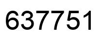Number 637751 black image