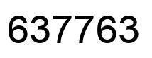 Number 637763 black image